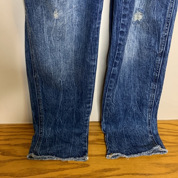 Aeropostale | Dark Denim Adjustable Distressed Fitted Back Pocket Overall Size S - Picture 7 of 12